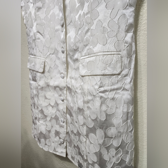 Lulus Confidently Adorable Ivory Floral Jacquard Blazer Mini Dress XL Wedding - Picture 9 of 12